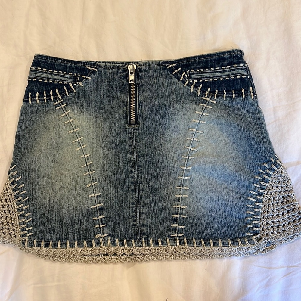Vintage Dollhouse Denim Mini Skirt
